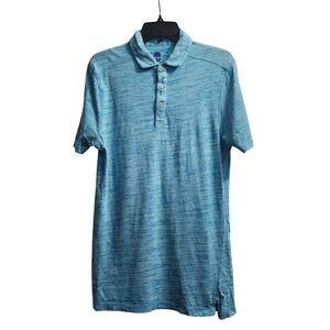 Ocean &‎ Coast Polo Shirt Heathered Casual Short Sleeve Blue Mens Size M